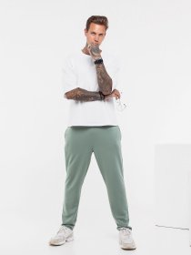 Повседневный костюм ISSA Plus модель GN-434_mintwhite Повседневный костюм ISSA Plus модель GN-434_mintwhite Фото