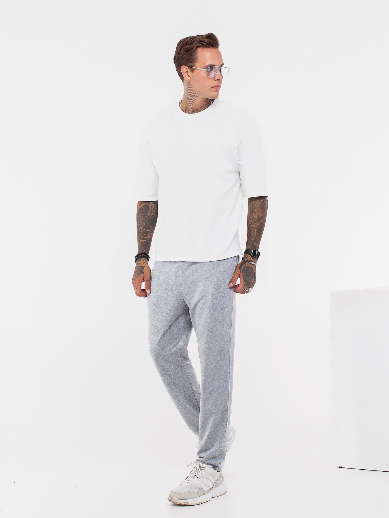 Костюм ISSA Plus модель GN-434_graymilky Фото