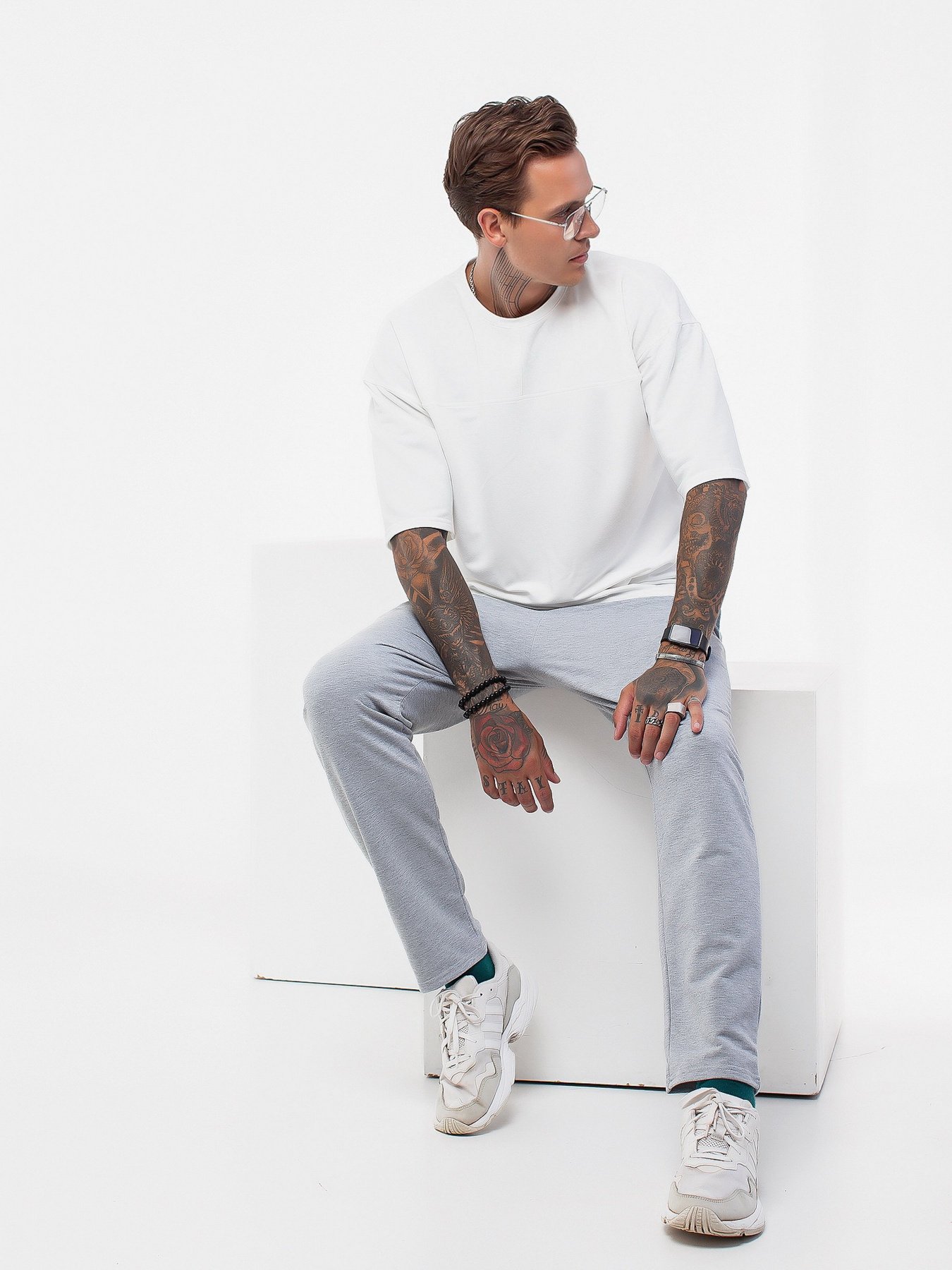 Костюм ISSA Plus модель GN-434_graymilky Фото