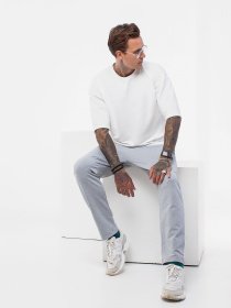 Повседневный костюм ISSA Plus модель GN-434_graymilky Повседневный костюм ISSA Plus модель GN-434_graymilky Фото