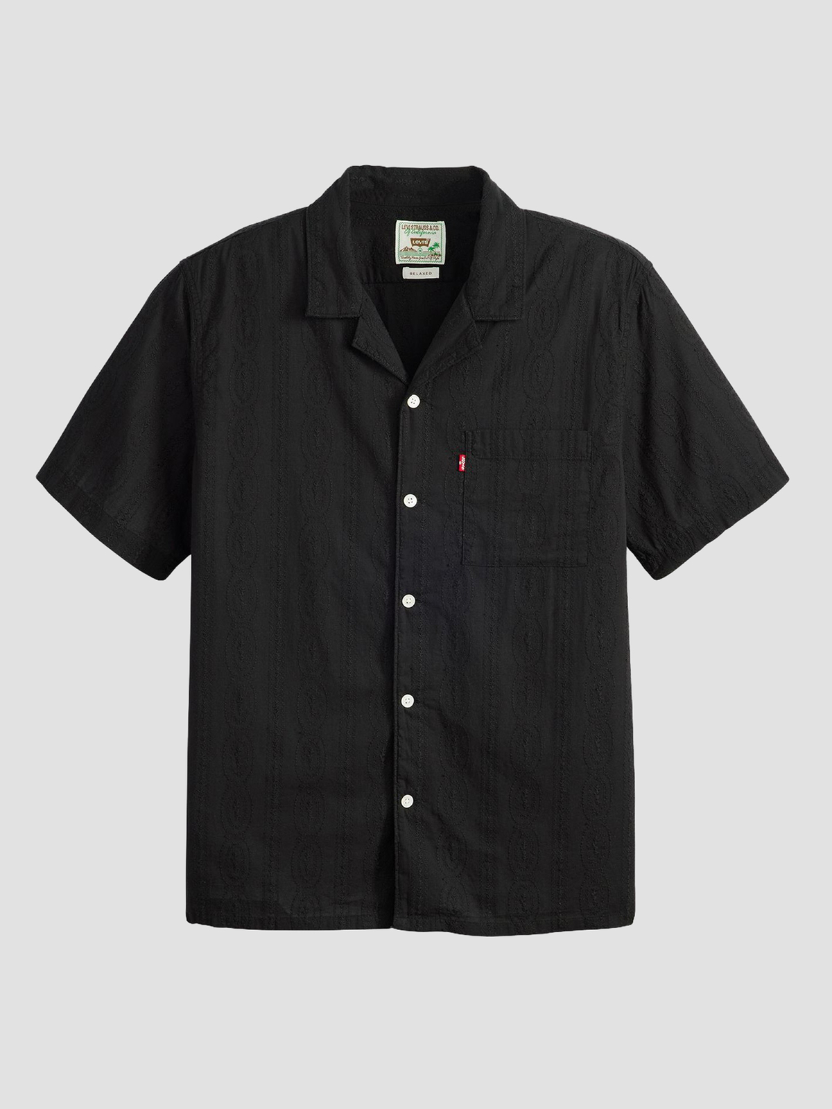 Бавовняна Чоловіча Сорочка повсякденна Levi's  (72625-0115) колір чорний