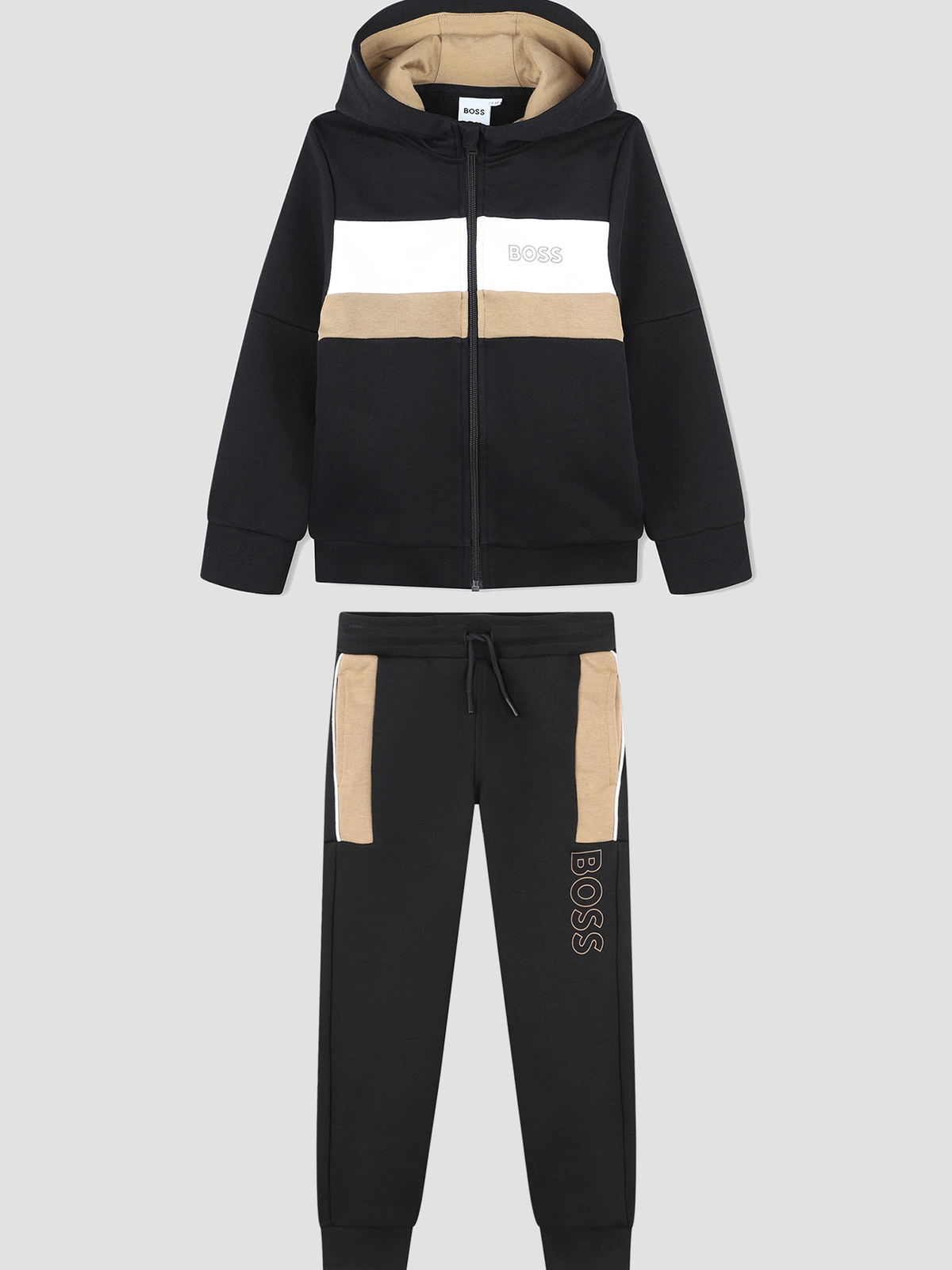 Бавовняний Дитячий Спортивний костюм BOSS Kids  (J50627-09B) колір чорний