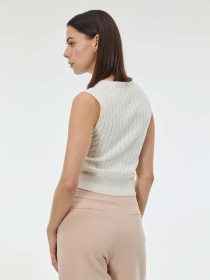 Жилетка жіноча приталена кремового кольору ORSAY (1002284 044000) модель 1002284-044000 Фото