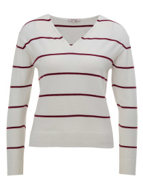 Светр жіночий в червону смужку молочний ORSAY (1002273 X19-1863) модель 1002273-X19-1863 Фото