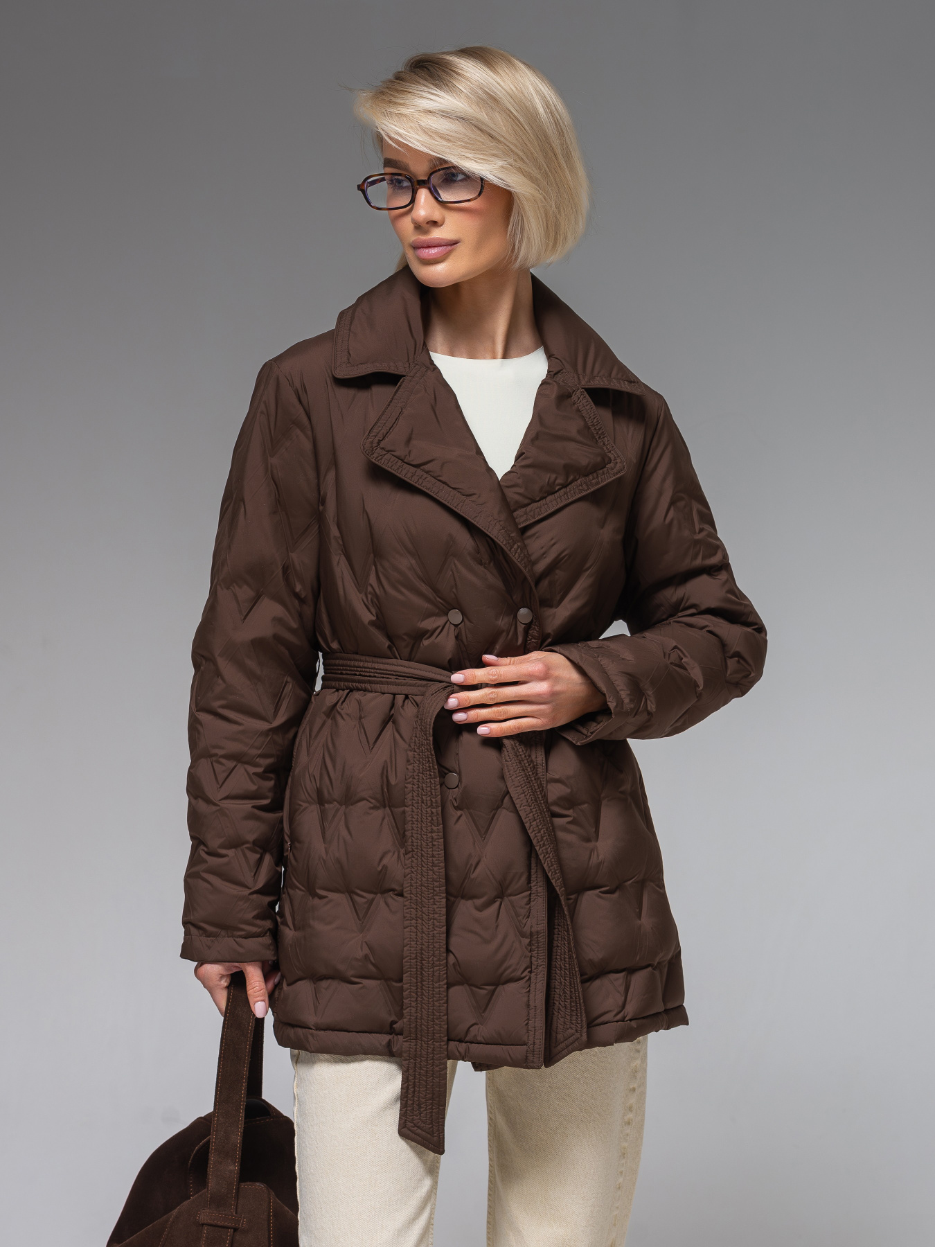 Женская демисезонная куртка ультралегкая весна-осень Viva Wear модель 8900 модель 8900-chocolate Женская демисезонная куртка ультралегкая весна-осень Viva Wear модель 8900 модель 8900-chocolate Фото