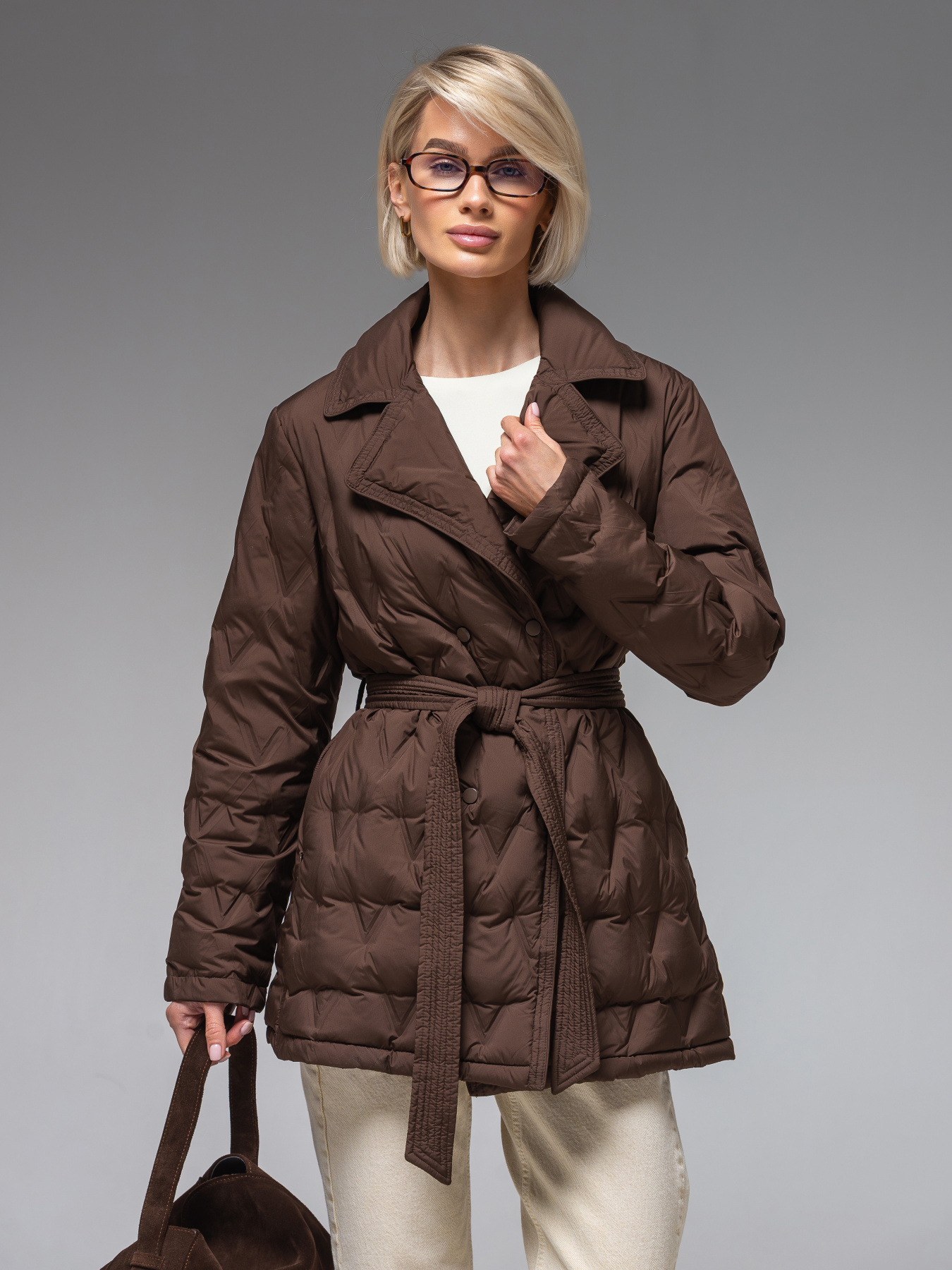 Женская демисезонная куртка ультралегкая весна-осень Viva Wear модель 8900 модель 8900-chocolate Женская демисезонная куртка ультралегкая весна-осень Viva Wear модель 8900 модель 8900-chocolate Фото