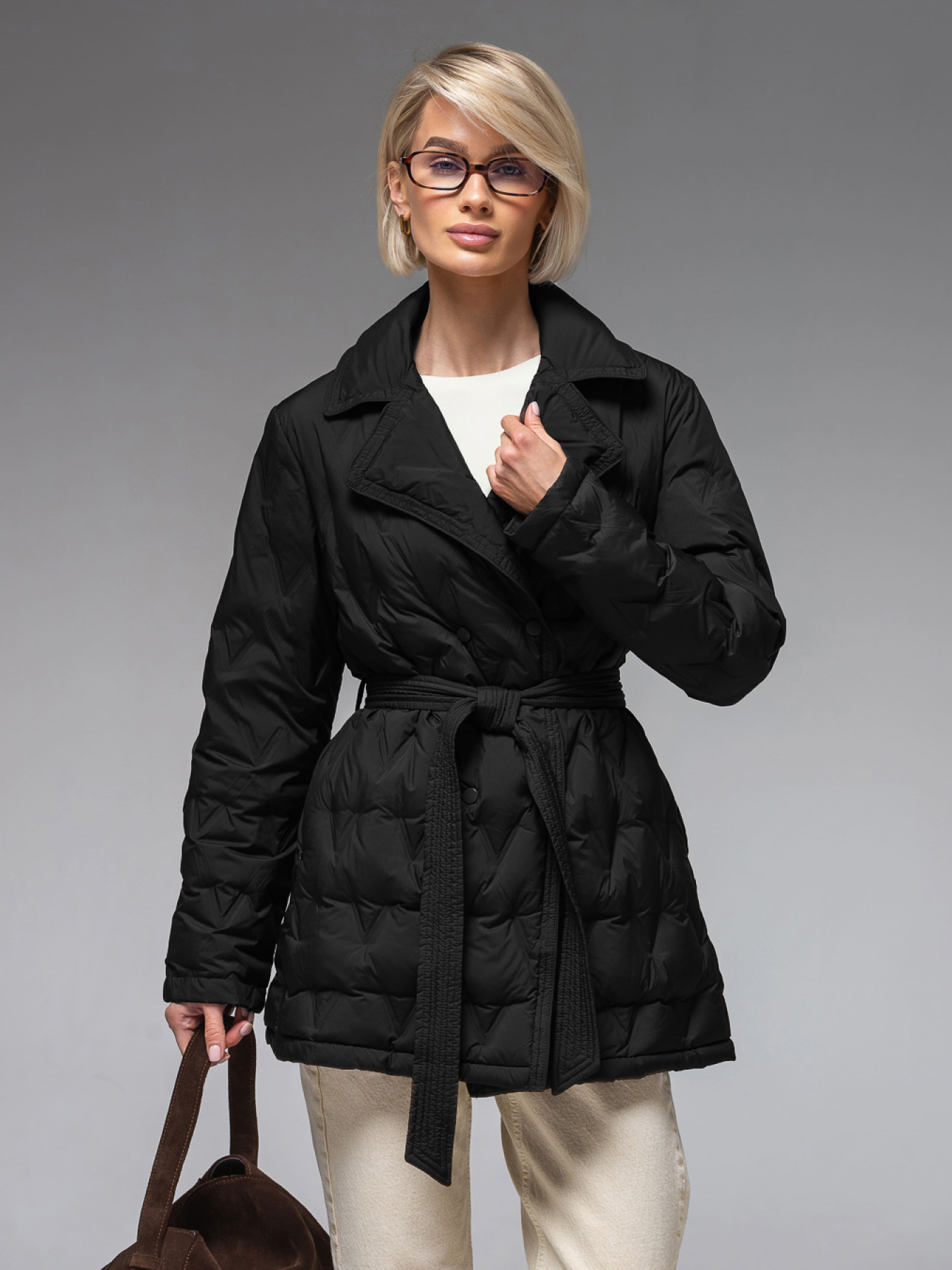 Женская демисезонная куртка ультралегкая весна-осень Viva Wear модель 8900 модель 8900-black Фото