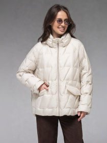 Женская демисезонная куртка ультралегкая весна-осень Viva Wear модель 6535 модель 6535-milky Женская демисезонная куртка ультралегкая весна-осень Viva Wear модель 6535 модель 6535-milky Фото