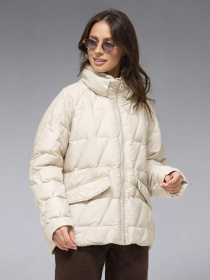Женская демисезонная куртка ультралегкая весна-осень Viva Wear модель 6535 модель 6535-milky Женская демисезонная куртка ультралегкая весна-осень Viva Wear модель 6535 модель 6535-milky Фото