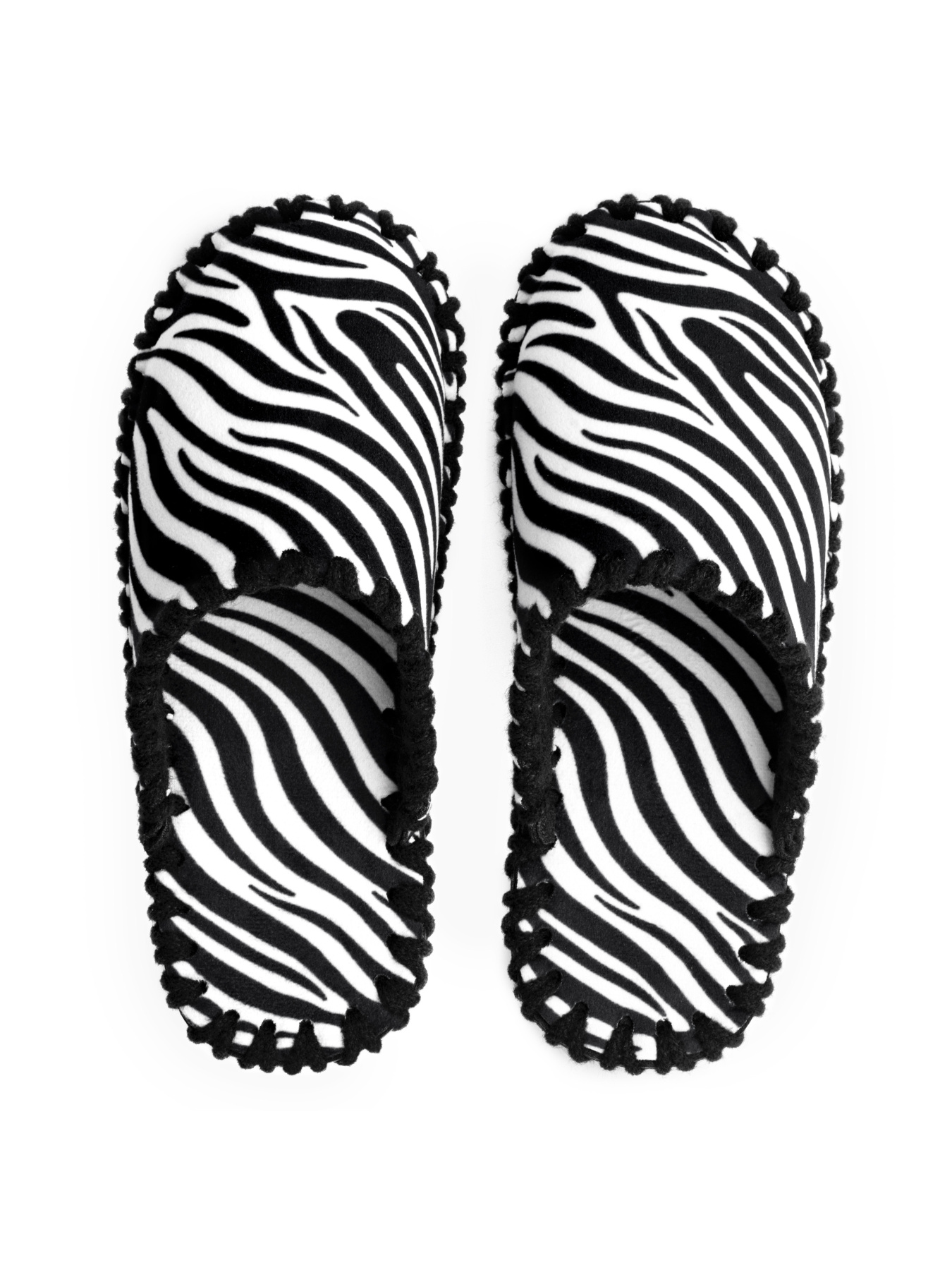 Кімнатні тапочки жіночі фетрові принт Зебра модель oc1305 Кімнатні тапочки жіночі фетрові принт Зебра модель oc1305 Фото