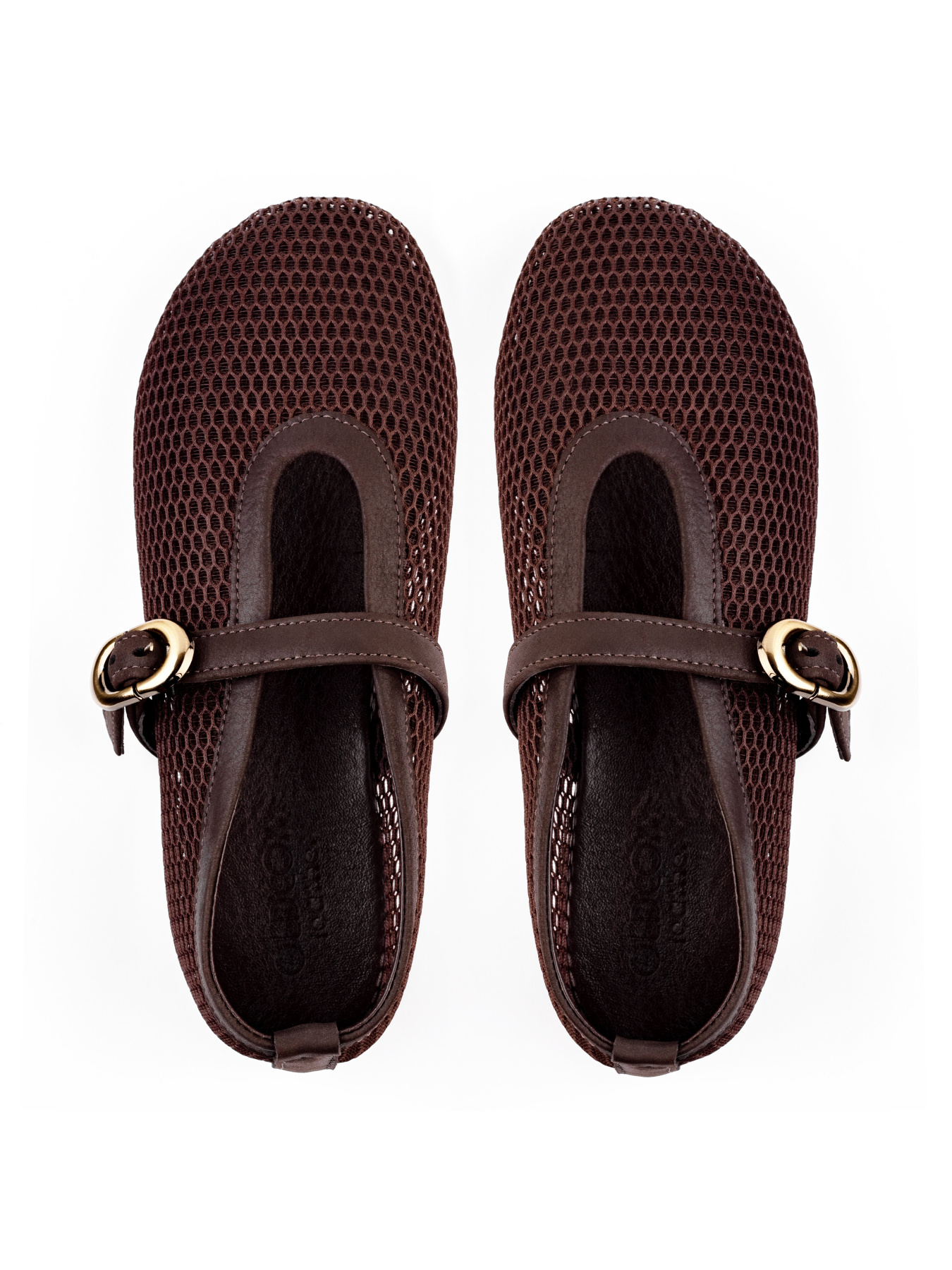 Балетки жіночі сітка Airа коричневі модель oc1316 Фото