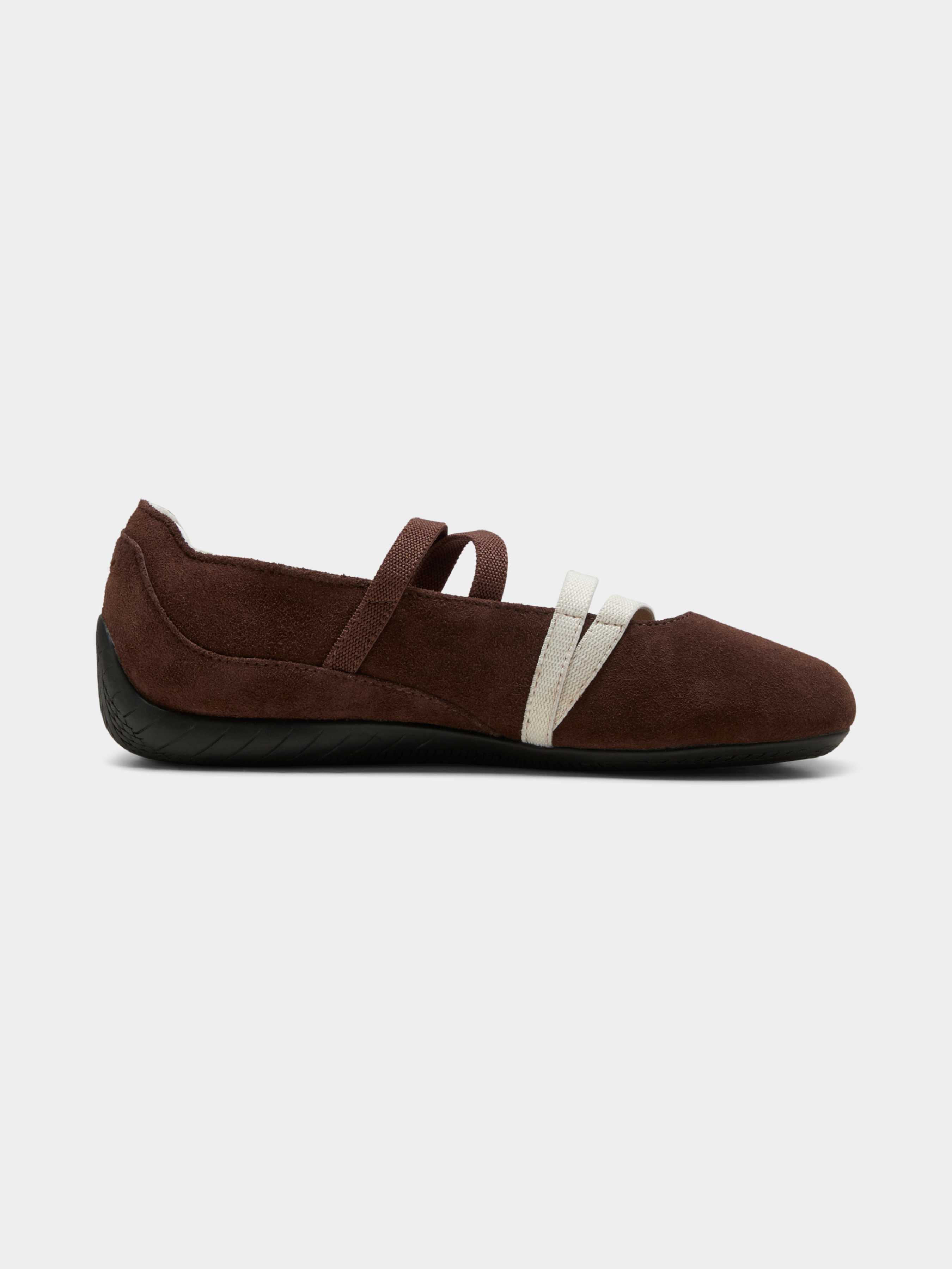 Дитячі Балетки PUMA Speedcat Ballet Sd Jr (406132_04) колір коричневий, матеріал комбінований верх