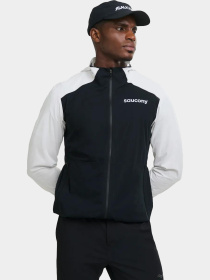 Чоловіча вітрівка Saucony HURRICANE WATERPROOF JACKET модель SAM800360-WHBK Фото
