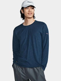 Чоловічій лонгслів Saucony STOPWATCH LONG SLEEVE модель SAM800379-NVH Фото