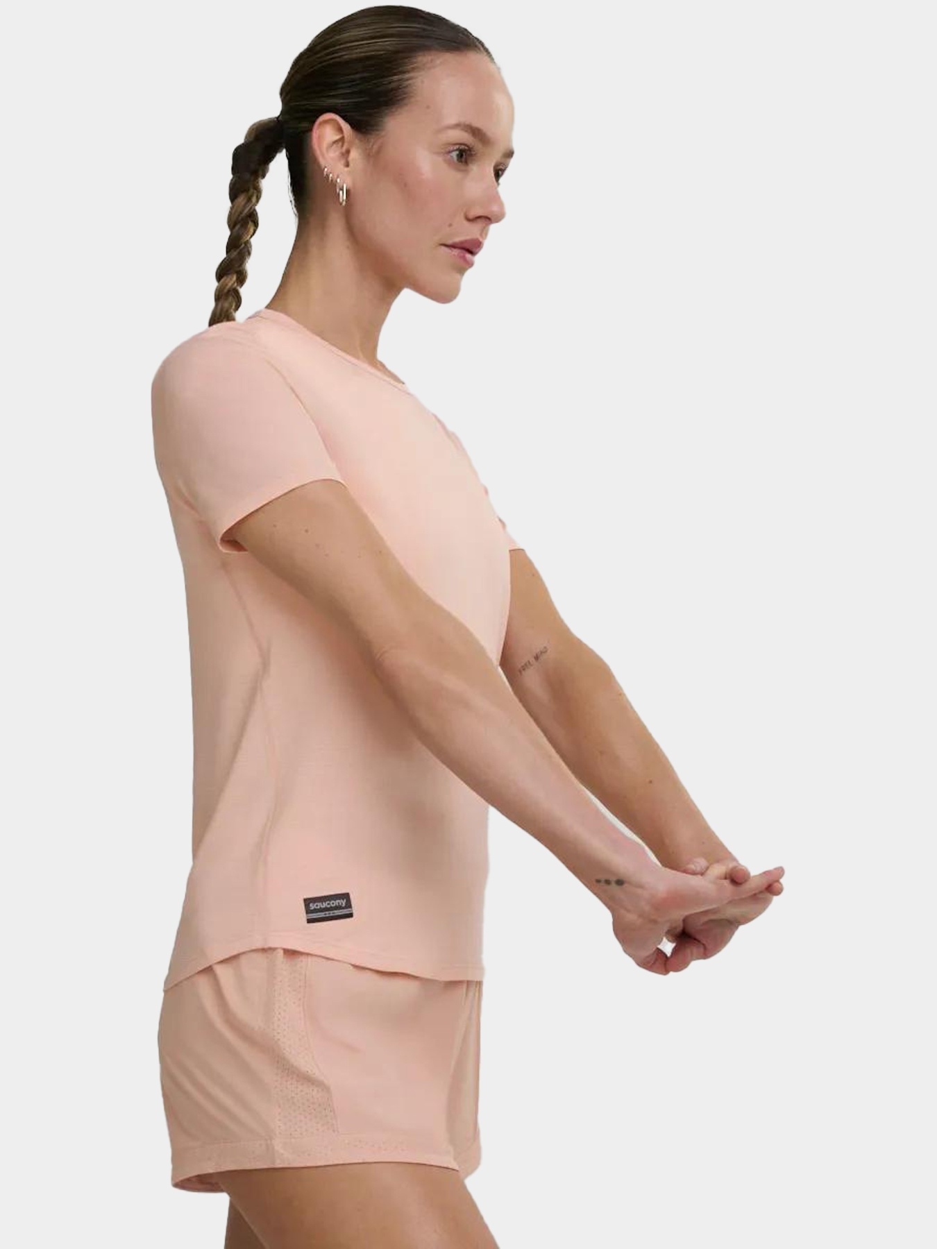 Жіноча футболка Saucony STOPWATCH SHORT SLEEVE модель SAW800484-CMH Фото