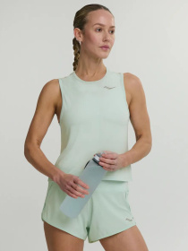 Женская майка Saucony STOPWATCH CROP TANK модель SAW800527-AQH Женская майка Saucony STOPWATCH CROP TANK модель SAW800527-AQH Фото