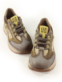 Легкие кожаные кроссовки модель 28005-8grey Фото