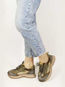 Легкие кожаные кроссовки модель 28005-8grey Фото