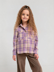 Дитяча фланелева сорочка на ґудзиках для дівчинки, Фіолетовий Denchik (dn-8578_5) модель dn-8578-5-foletovij Дитяча фланелева сорочка на ґудзиках для дівчинки, Фіолетовий Denchik (dn-8578_5) модель dn-8578-5-foletovij Фото
