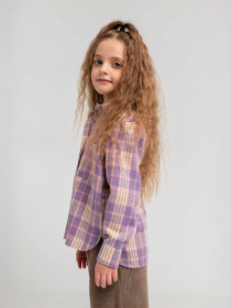 Дитяча фланелева сорочка на ґудзиках для дівчинки, Фіолетовий Denchik (dn-8578_5) модель dn-8578-5-foletovij Дитяча фланелева сорочка на ґудзиках для дівчинки, Фіолетовий Denchik (dn-8578_5) модель dn-8578-5-foletovij Фото