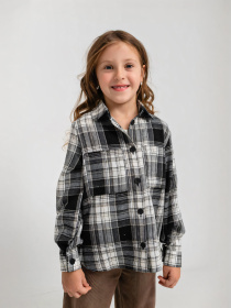 Дитяча фланелева сорочка на ґудзиках для дівчинки, Чорний Denchik (dn-8578_5) модель dn-8578-5-chornij Дитяча фланелева сорочка на ґудзиках для дівчинки, Чорний Denchik (dn-8578_5) модель dn-8578-5-chornij Фото