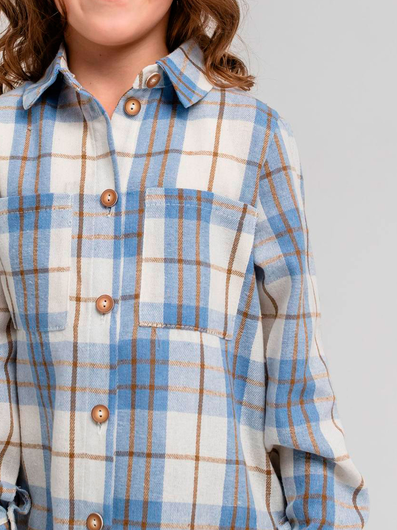 Дитяча фланелева сорочка в клітинку для дівчинки, Блакитний Denchik (dn-8578_3) модель dn-8578-3-blakitnij Дитяча фланелева сорочка в клітинку для дівчинки, Блакитний Denchik (dn-8578_3) модель dn-8578-3-blakitnij Фото