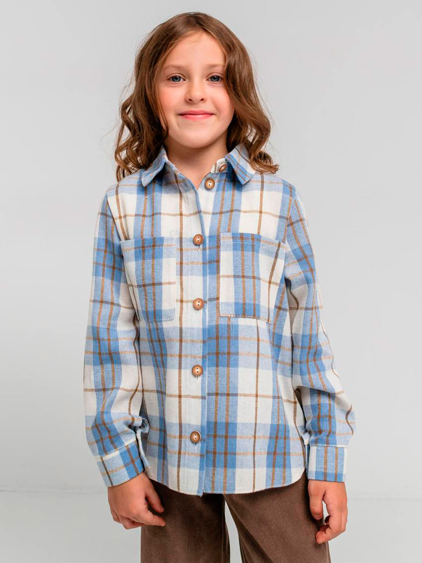 Дитяча фланелева сорочка в клітинку для дівчинки, Блакитний Denchik (dn-8578_3) модель dn-8578-3-blakitnij Дитяча фланелева сорочка в клітинку для дівчинки, Блакитний Denchik (dn-8578_3) модель dn-8578-3-blakitnij Фото