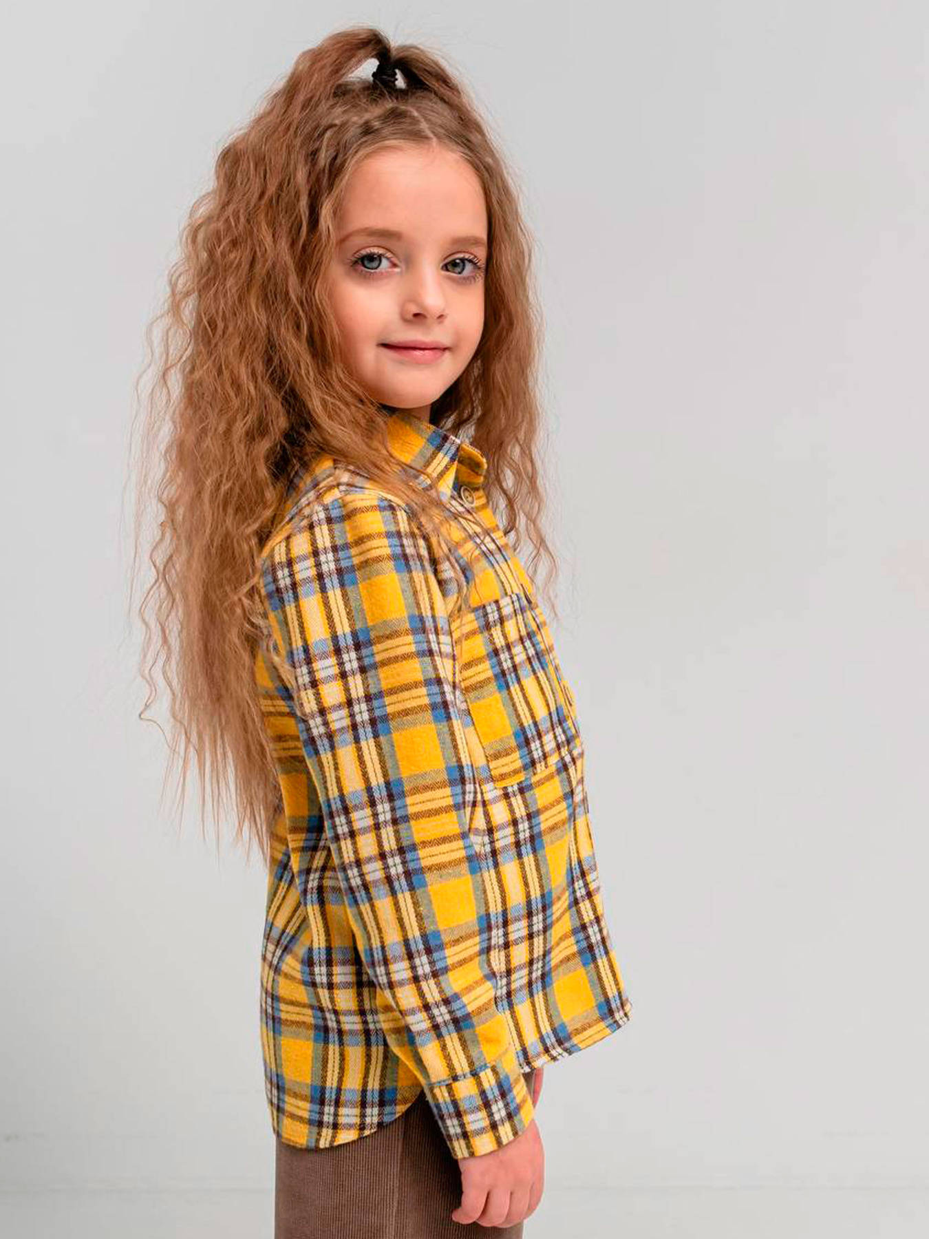 Дитяча фланелева сорочка в клітинку для дівчинки, Жовтий Denchik (dn-8578_3) модель dn-8578-3-zhovtij Дитяча фланелева сорочка в клітинку для дівчинки, Жовтий Denchik (dn-8578_3) модель dn-8578-3-zhovtij Фото