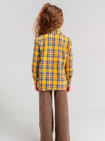 Дитяча фланелева сорочка в клітинку для дівчинки, Жовтий Denchik (dn-8578_3) модель dn-8578-3-zhovtij Дитяча фланелева сорочка в клітинку для дівчинки, Жовтий Denchik (dn-8578_3) модель dn-8578-3-zhovtij Фото