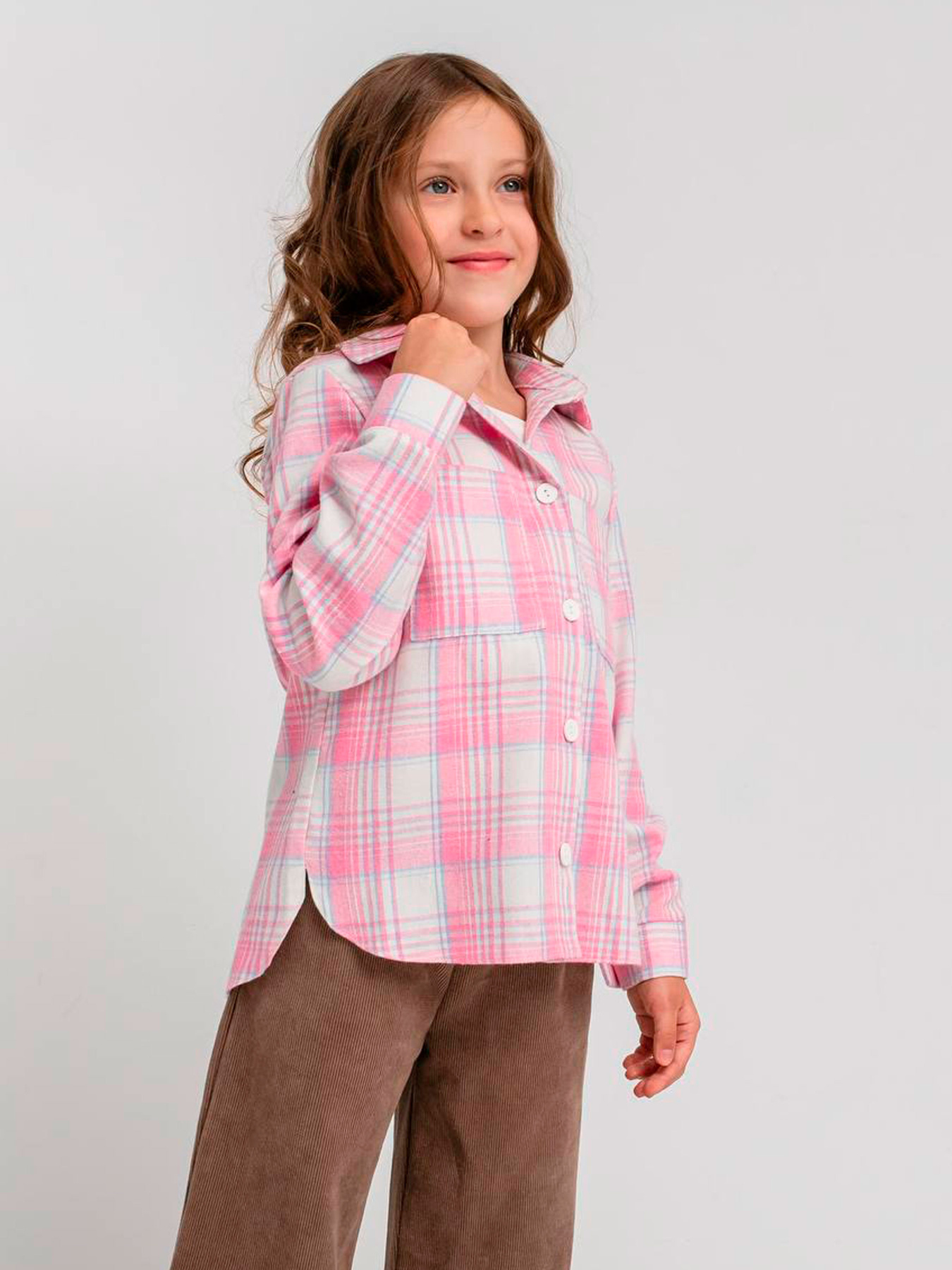 Дитяча фланелева сорочка в клітинку для дівчинки, Рожевий Denchik (dn-8578_3) модель dn-8578-3-rozhevij Дитяча фланелева сорочка в клітинку для дівчинки, Рожевий Denchik (dn-8578_3) модель dn-8578-3-rozhevij Фото