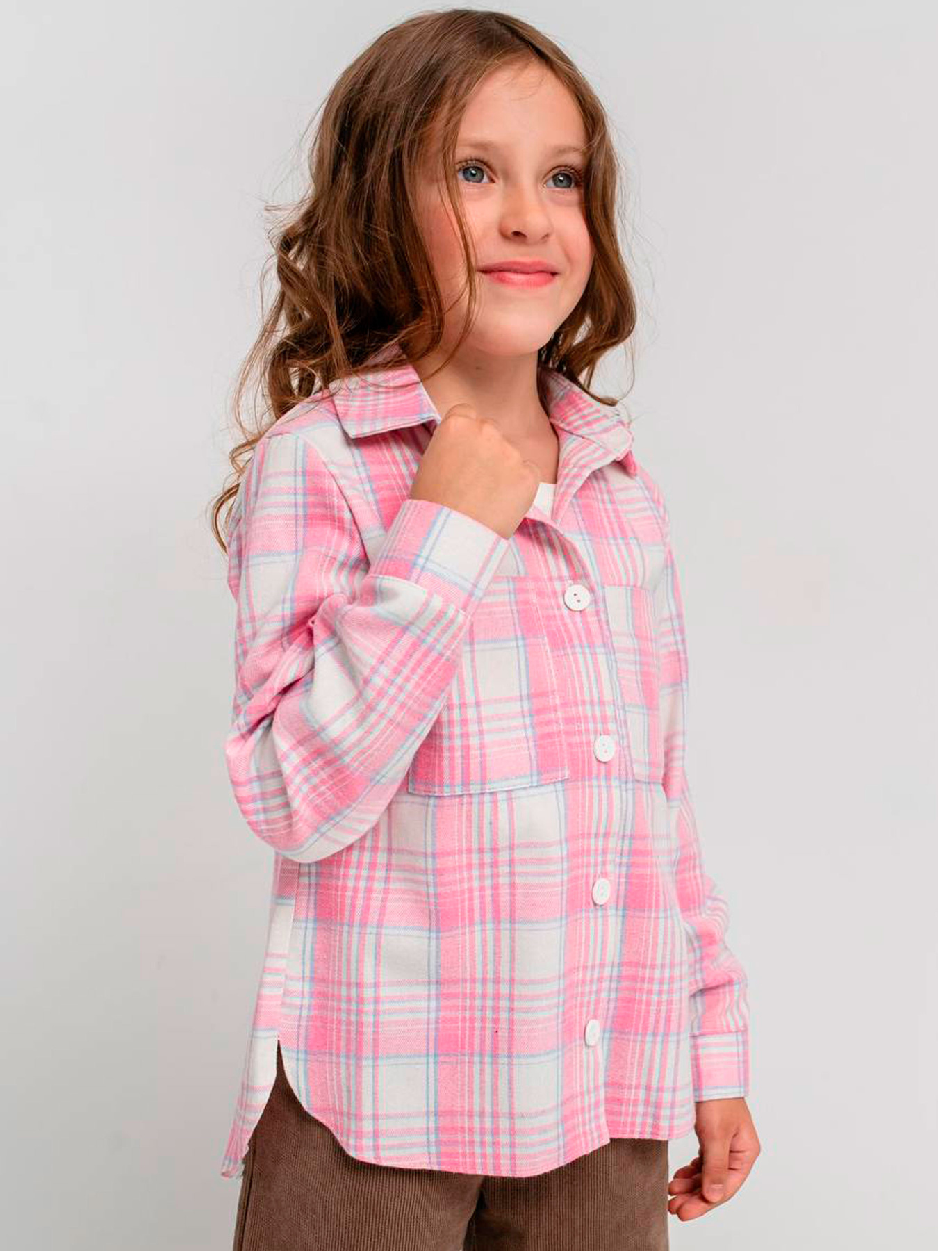 Дитяча фланелева сорочка в клітинку для дівчинки, Рожевий Denchik (dn-8578_3) модель dn-8578-3-rozhevij Дитяча фланелева сорочка в клітинку для дівчинки, Рожевий Denchik (dn-8578_3) модель dn-8578-3-rozhevij Фото