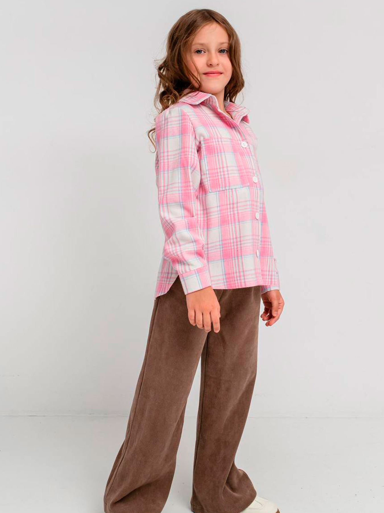 Дитяча фланелева сорочка в клітинку для дівчинки, Рожевий Denchik (dn-8578_3) модель dn-8578-3-rozhevij Дитяча фланелева сорочка в клітинку для дівчинки, Рожевий Denchik (dn-8578_3) модель dn-8578-3-rozhevij Фото