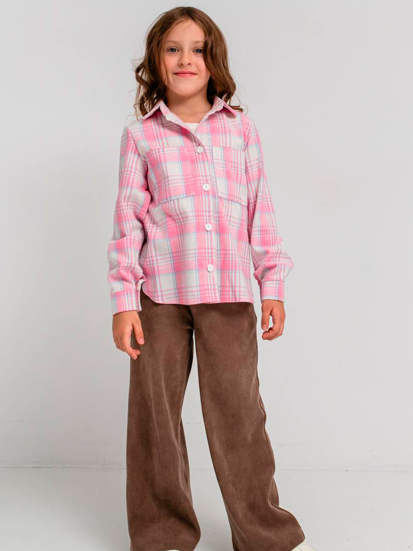 Дитяча фланелева сорочка в клітинку для дівчинки, Рожевий Denchik (dn-8578_3) модель dn-8578-3-rozhevij Дитяча фланелева сорочка в клітинку для дівчинки, Рожевий Denchik (dn-8578_3) модель dn-8578-3-rozhevij Фото