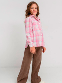 Дитяча фланелева сорочка в клітинку для дівчинки, Рожевий Denchik (dn-8578_3) модель dn-8578-3-rozhevij Дитяча фланелева сорочка в клітинку для дівчинки, Рожевий Denchik (dn-8578_3) модель dn-8578-3-rozhevij Фото