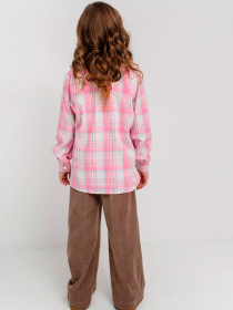 Дитяча фланелева сорочка в клітинку для дівчинки, Рожевий Denchik (dn-8578_3) модель dn-8578-3-rozhevij Дитяча фланелева сорочка в клітинку для дівчинки, Рожевий Denchik (dn-8578_3) модель dn-8578-3-rozhevij Фото