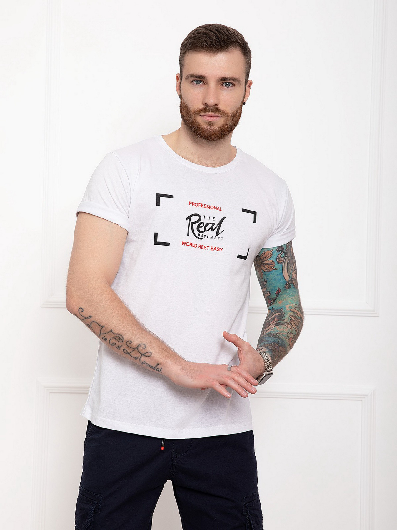 Футболка ISSA Plus модель GN4-29_white Фото