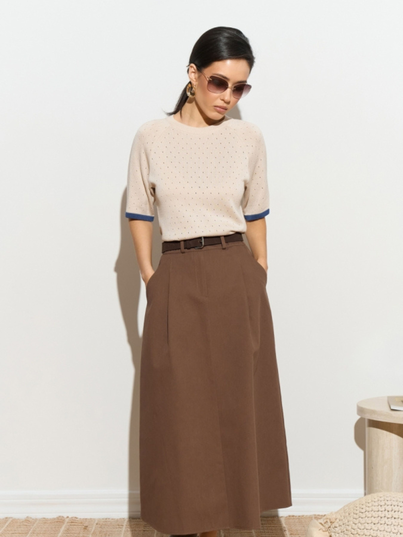 Жіночий топ реглан з ажурним візерунком, Перлинний TrikoBakh (2918) модель 2918-perlamutr Жіночий топ реглан з ажурним візерунком, Перлинний TrikoBakh (2918) модель 2918-perlamutr Фото