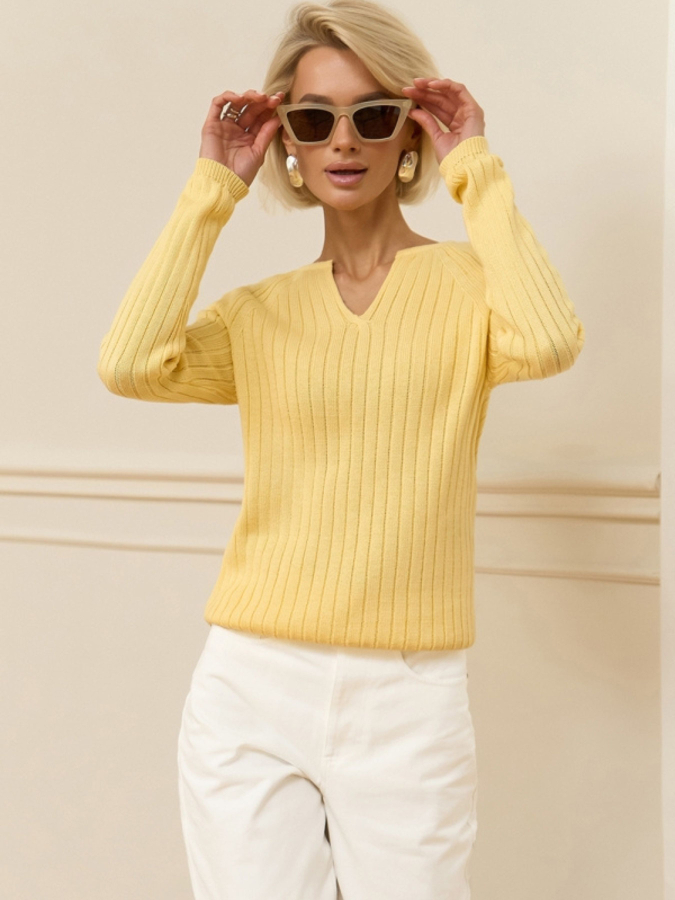 Свитры и кардиганы TrikoBakh модель 2941-limonnij Фото