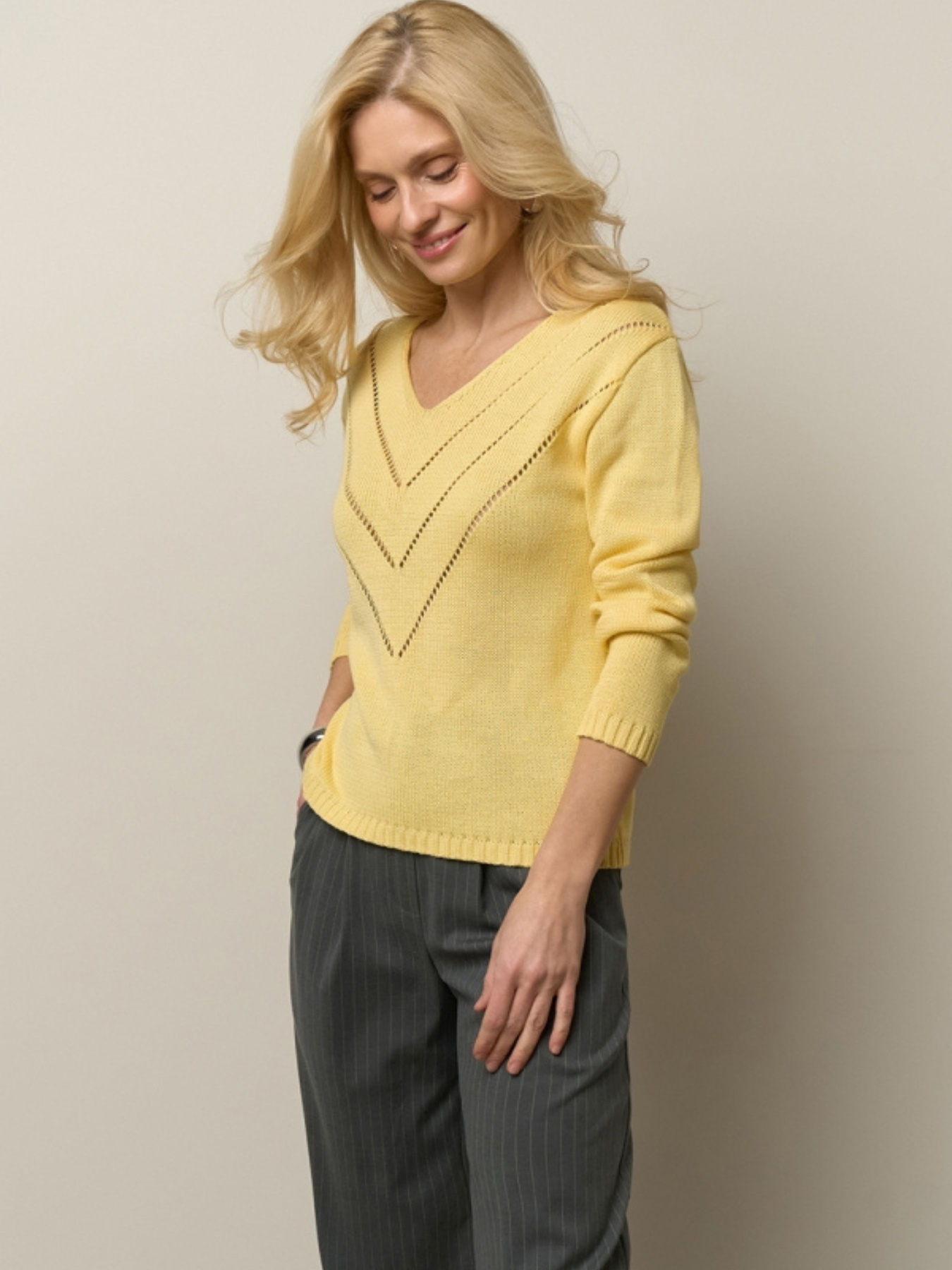 Свитры и кардиганы TrikoBakh модель 2943-limonnij Фото