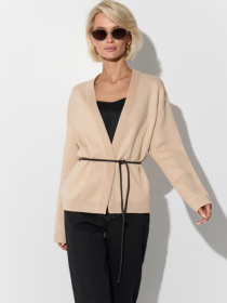 Жіночий бавовняний кардиган вільного крою, Бежевий TrikoBakh (2925) модель 2925-kremovij Фото