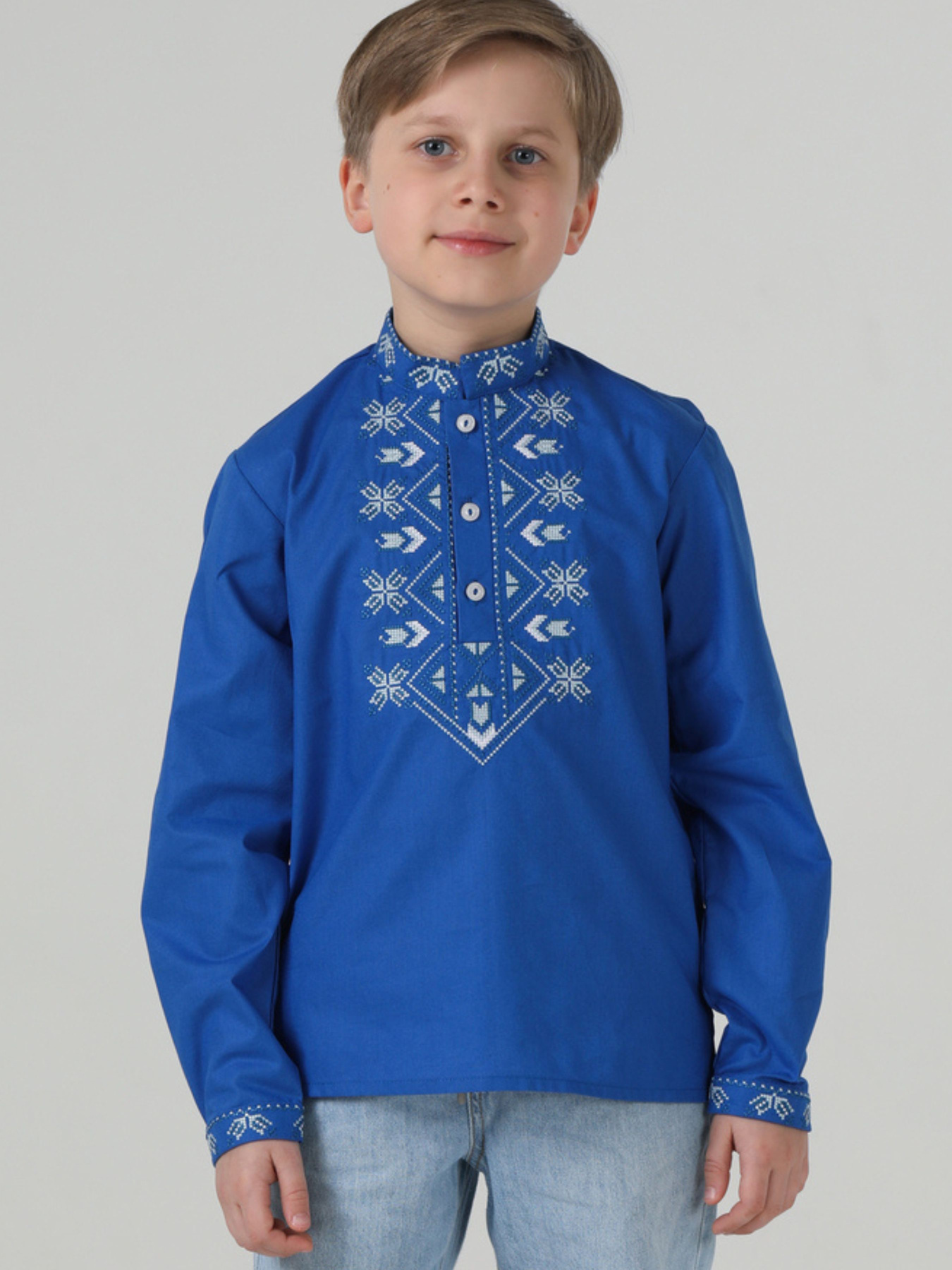 Вышиванки Folk Moda модель fm3112-sinj Фото