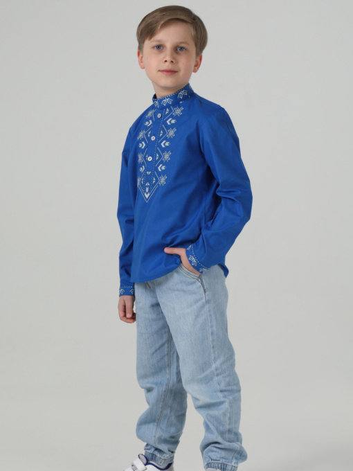 Вышиванки Folk Moda модель fm3112-sinj Фото