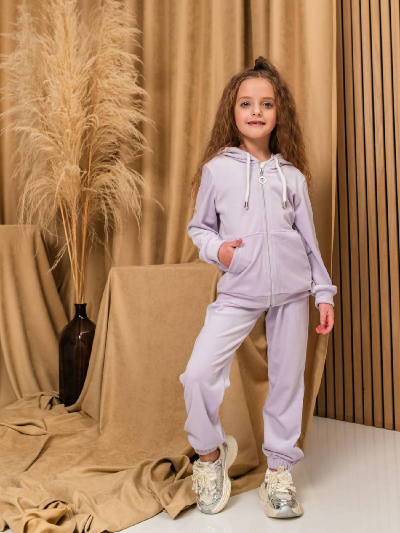 Повсякденний костюм Denchik модель dn-8579-svtlo-lavandovij Фото