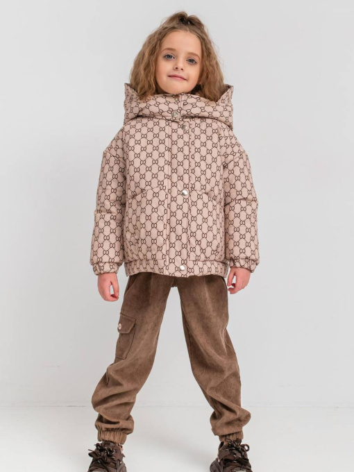 Дитяча демісезонна куртка для дівчинки "Ліза", Бежевий Denchik (dn-8471_1) модель dn-8471-1-bezhevij Фото