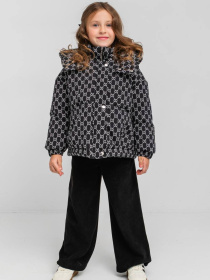 Дитяча демісезонна куртка для дівчинки "Ліза", Чорний Denchik (dn-8471) модель dn-8471-chornij Фото