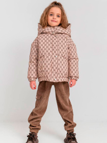 Дитяча демісезонна куртка для дівчинки "Ліза", Бежевий Denchik (dn-8471) модель dn-8471-bezhevj Фото