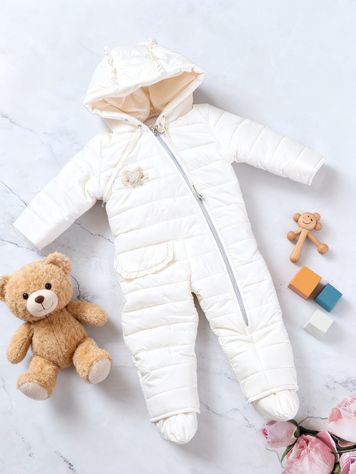 Комбінезони Denchik модель dn-8469-molochnij Фото