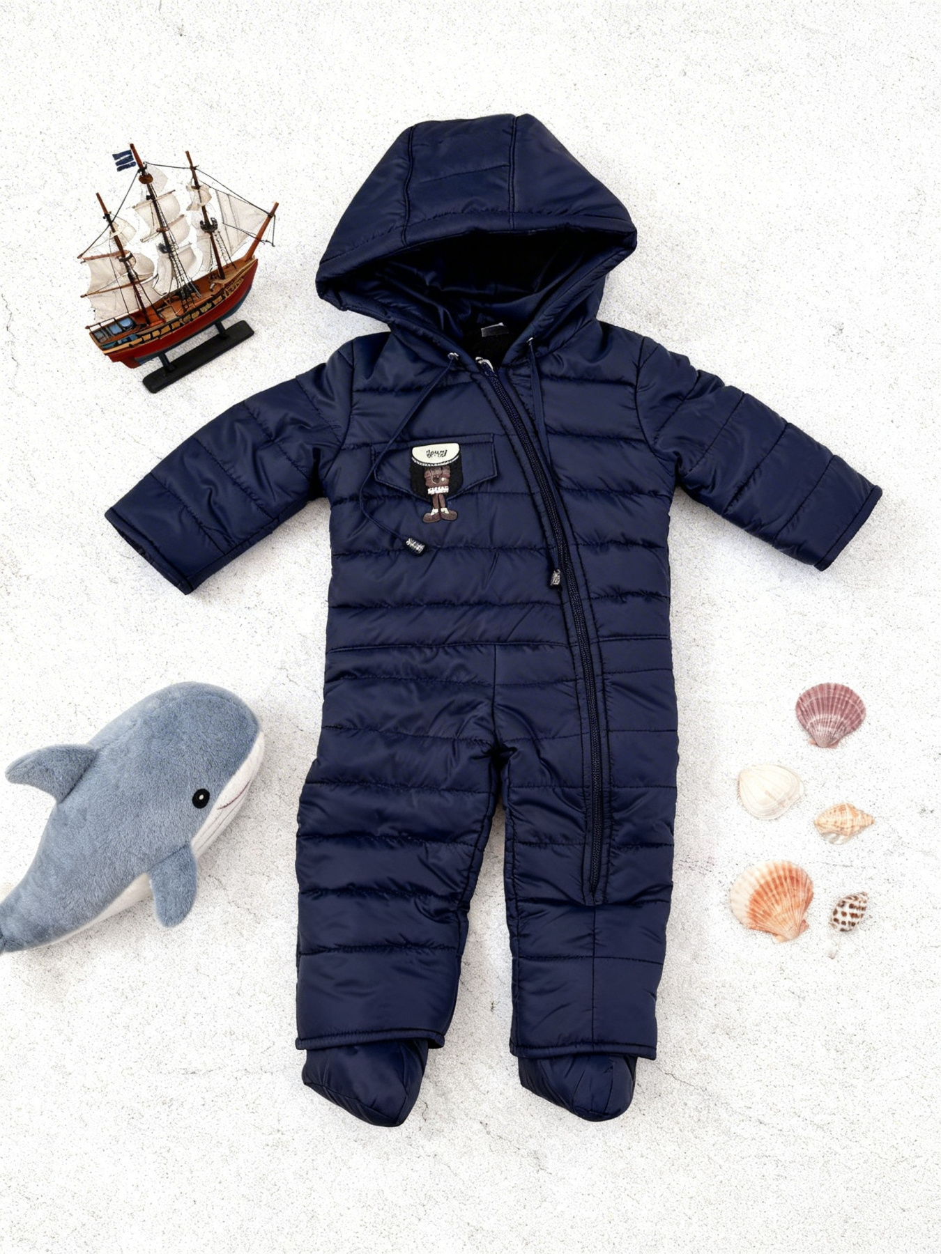 Комбінезони Denchik модель dn-8467-sinj Фото