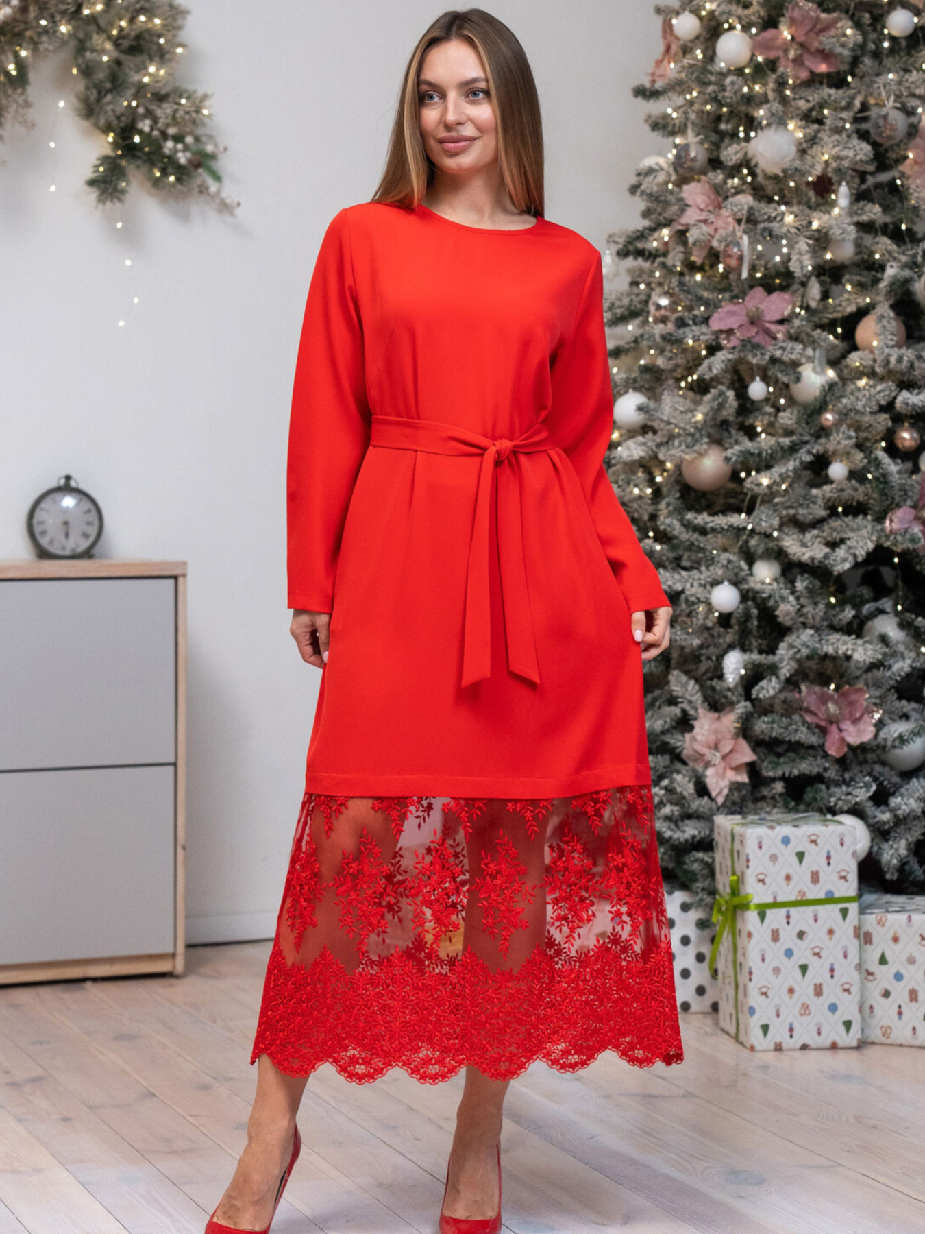 Платья RiMari модель 2025-chervonij Фото