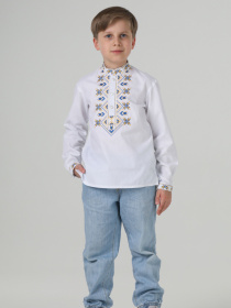 Вишиванки Folk Moda модель fm3103-blij Фото